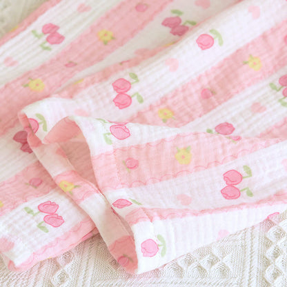 Ensemble de détente en coton rayé à motif rose - image 11