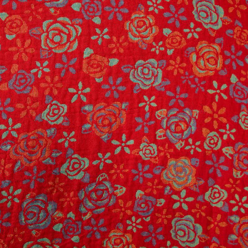 Peignoir kimono romantique en coton à motif de roses - image 9