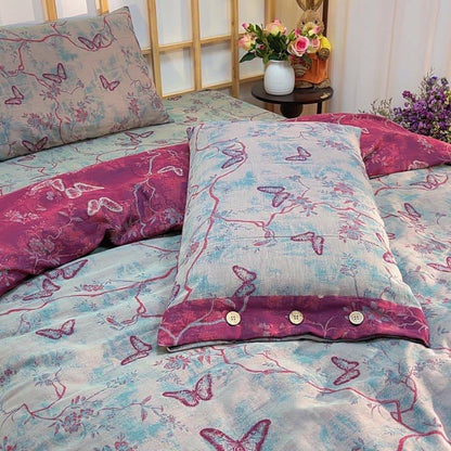 Ensemble de literie en gaze de coton Heritage Butterfly (4 pièces) - image 4
