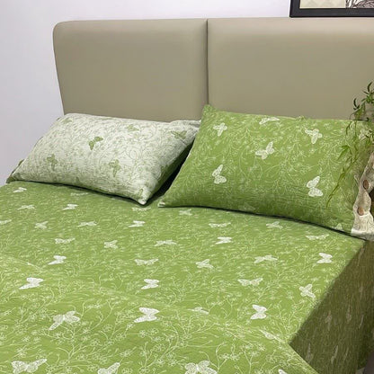 Linge de lit en gaze de coton à motifs papillons (ensemble de 4 pièces) - image 3