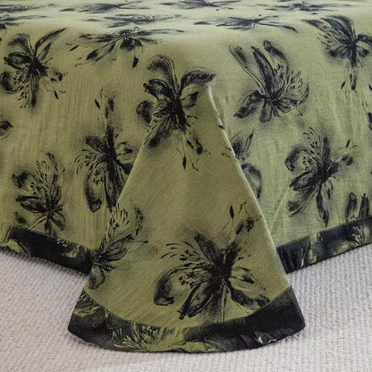 Ensemble de literie en coton de style oriental à motifs floraux (4 pièces) - image 5