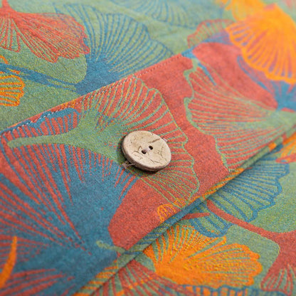 Parure de lit artistique en gaze de coton à motif de feuille de ginkgo (4 pièces) - image 6