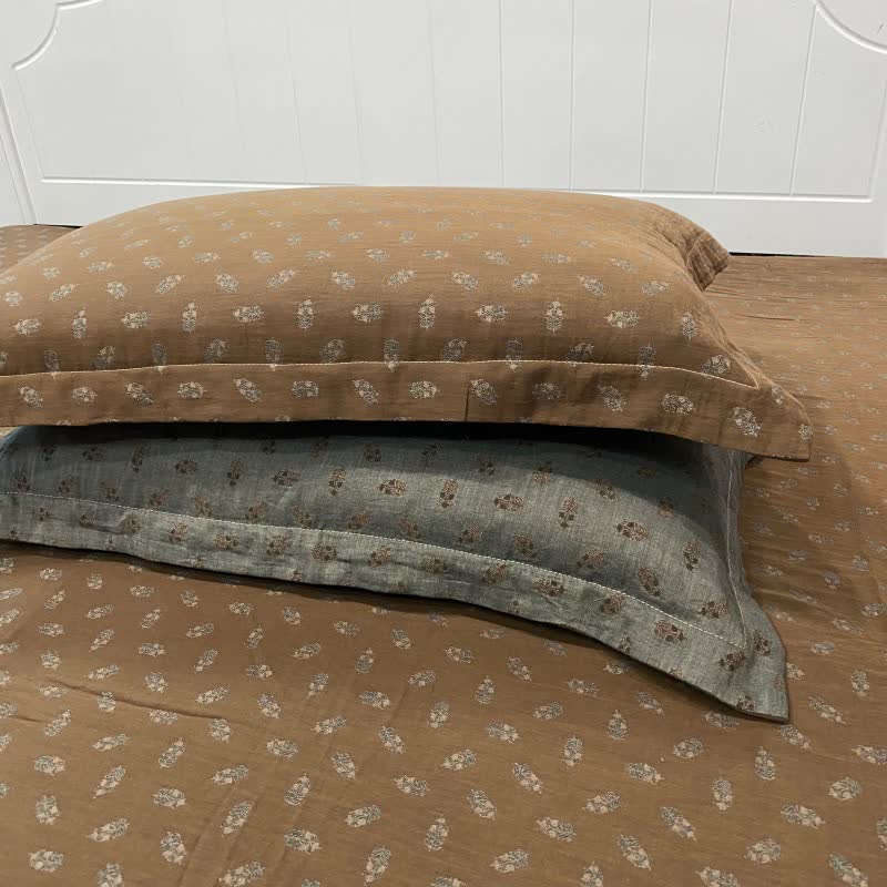 Drap-housse réversible en coton à motif floral rétro - image 5