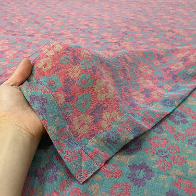 Drap-housse réversible en coton à motif floral champêtre - image 6