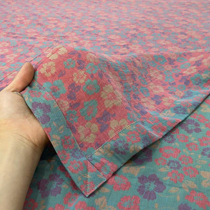 Drap-housse réversible en coton à motif floral champêtre - image 6