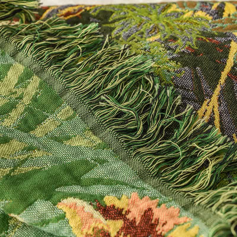 Couverture à pompons en gaze de coton à motif marguerites des prés - image 4