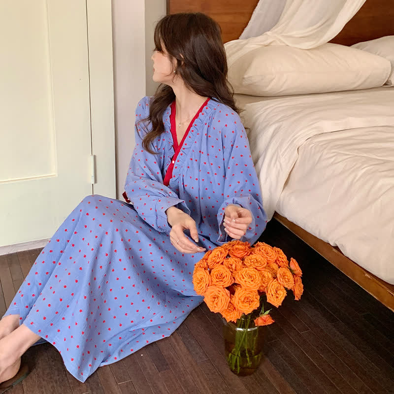 Chemise de nuit style kimono à motif grenade - image 4
