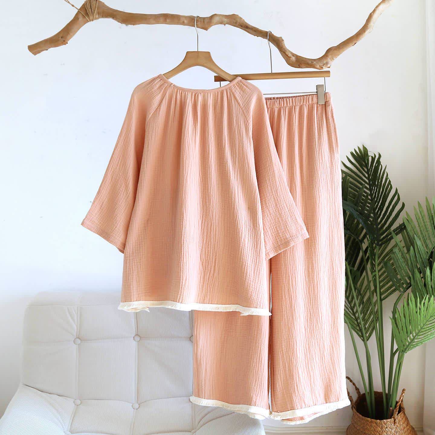 Ensemble de vêtements d'intérieur minimalistes unis en coton - image 6