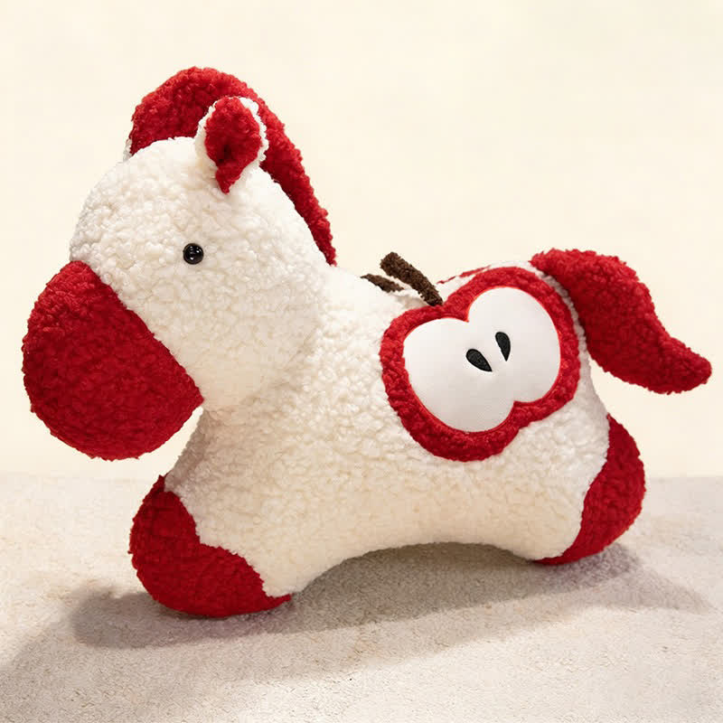 Coussin lombaire festif pour l'Année du Cheval 2026 - Blanc - 60 cm x 42 cm - image 11
