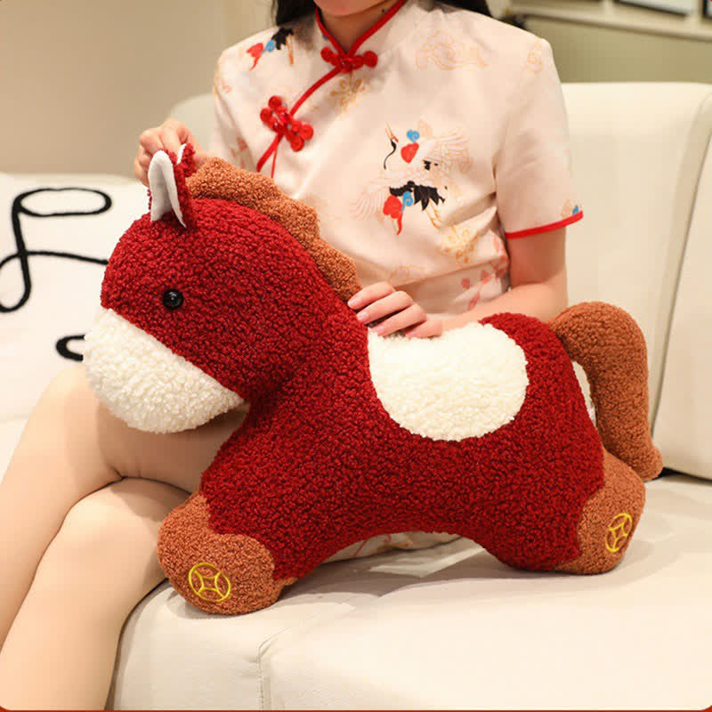Coussin en peluche cheval signe du zodiaque festif - image 2