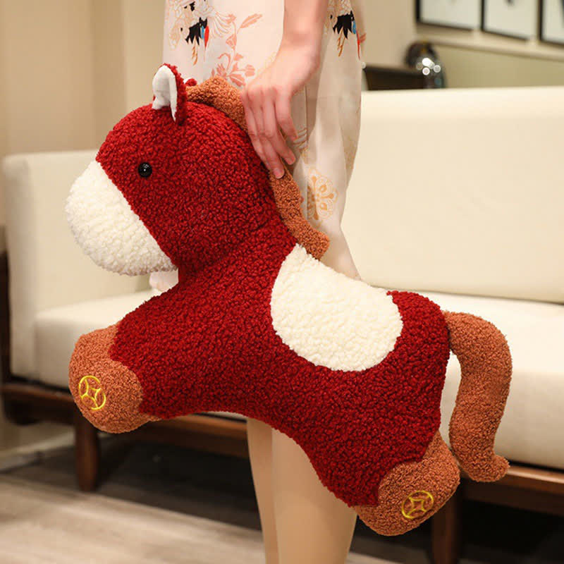 Coussin en peluche cheval signe du zodiaque festif - image 3