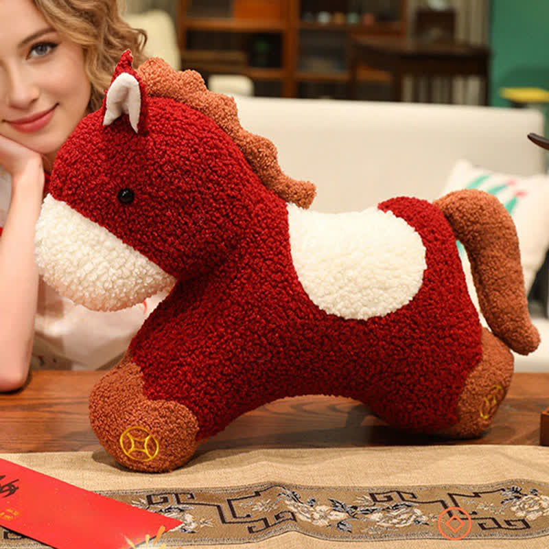 Coussin en peluche cheval signe du zodiaque festif - image 7