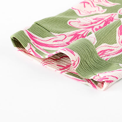 Chemise de nuit kimono artistique à fleurs et à volants - image 2