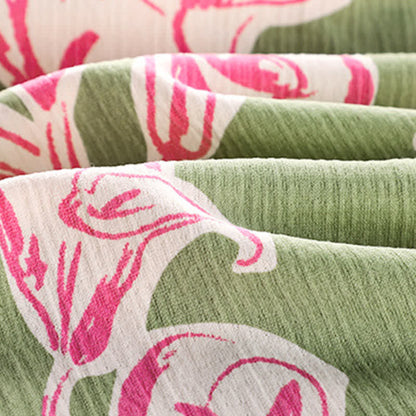 Chemise de nuit kimono artistique à fleurs et à volants - image 3