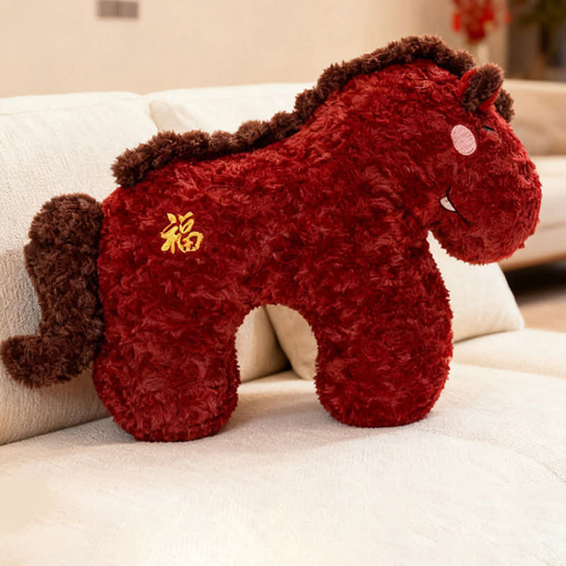 Coussin en peluche à l'effigie de la mascotte du cheval 2026 - image 1