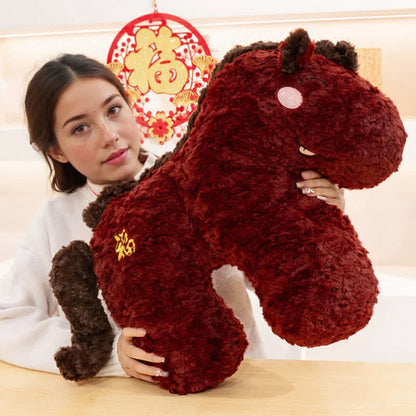 Coussin en peluche à l'effigie de la mascotte du cheval 2026 - image 2