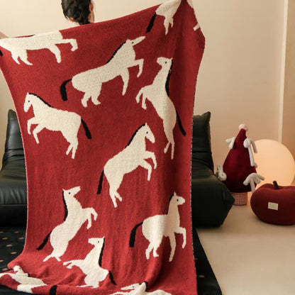plaid à motif équestre artistique - image 2