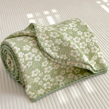Couverture en coton frais à motifs floraux, 3 plis, en gaze - image 4