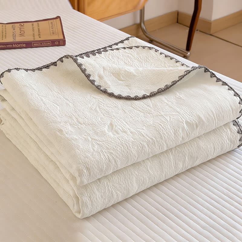 Couette simple et réversible composée de trois couches de gaze de coton - image 5