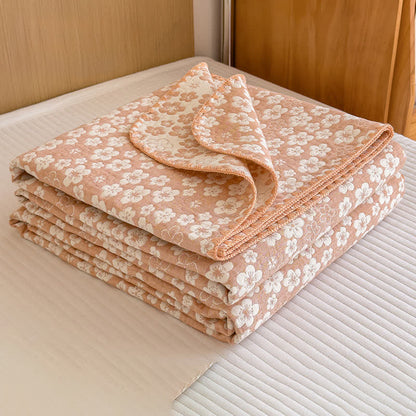 Couverture en coton frais à motifs floraux, 3 plis, en gaze - image 7