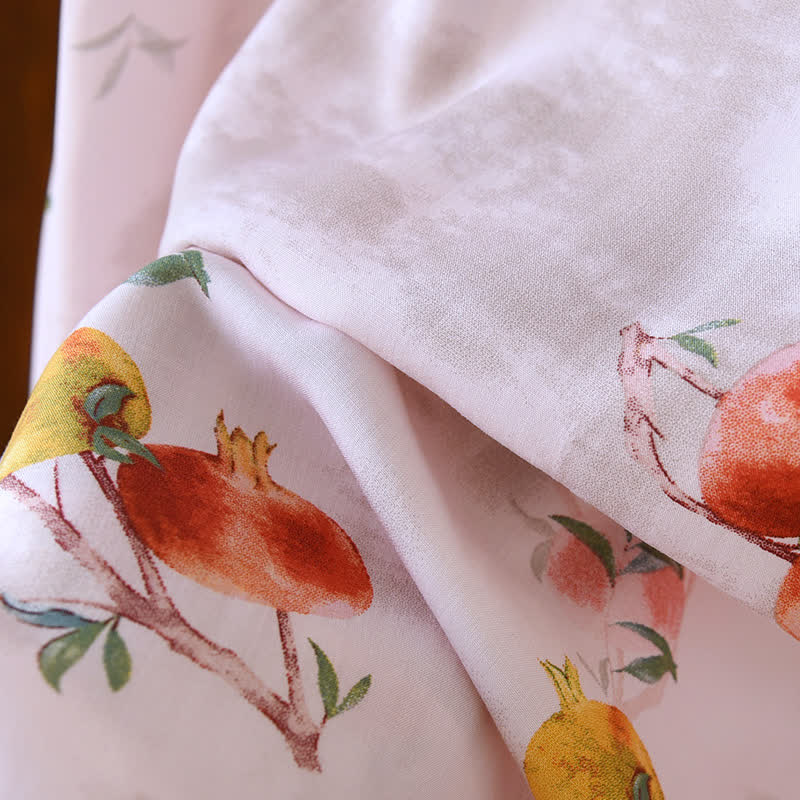 Chemise de nuit de style oriental à motif de grenade et à manches courtes - image 9