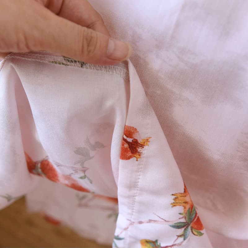 Chemise de nuit de style oriental à motif de grenade et à manches courtes - image 10