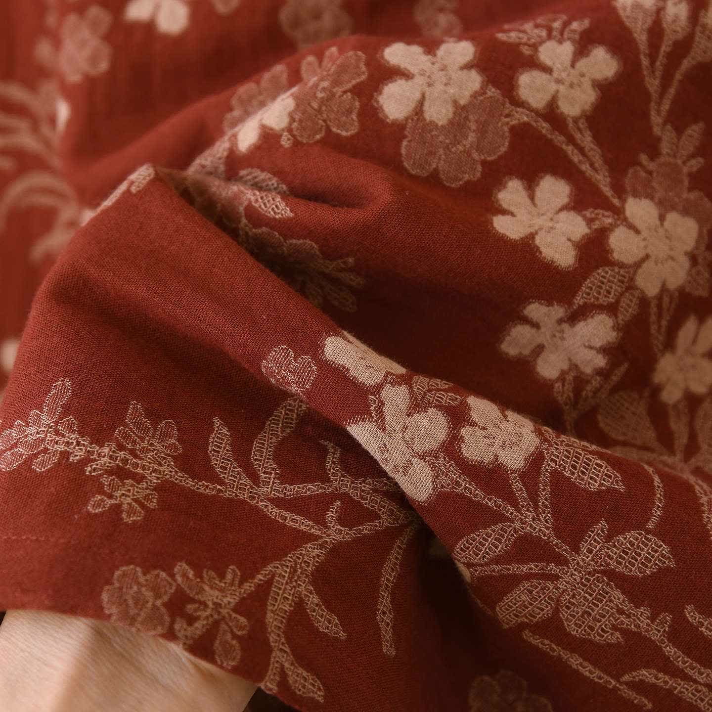 Pyjama en gaze de coton à motif jacquard de fleurs de prunier - image 6