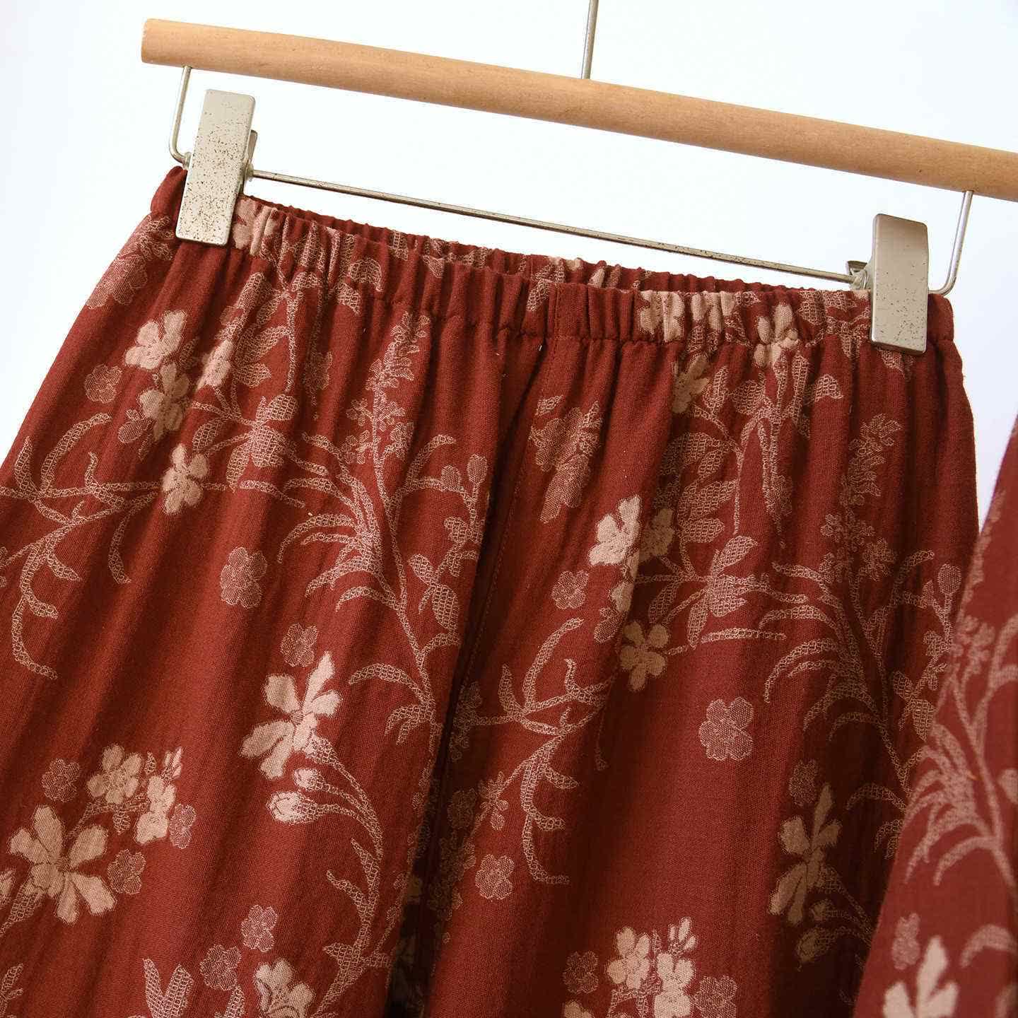 Pyjama en gaze de coton à motif jacquard de fleurs de prunier - image 7