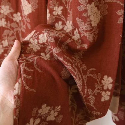 Pyjama en gaze de coton à motif jacquard de fleurs de prunier - image 12