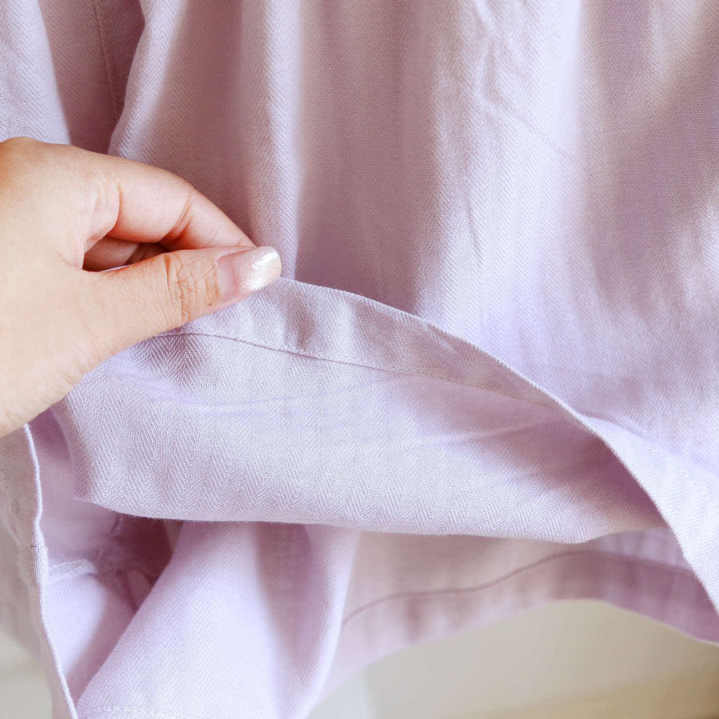 Ensemble pyjama court uni avec bordure en dentelle - image 19