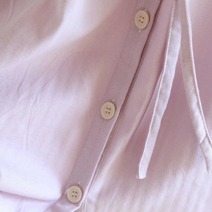 Ensemble pyjama court uni avec bordure en dentelle - image 17