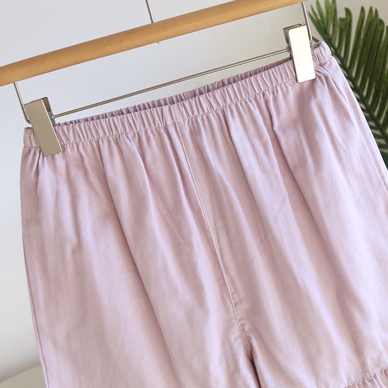 Ensemble pyjama débardeur à volants uni - image 13