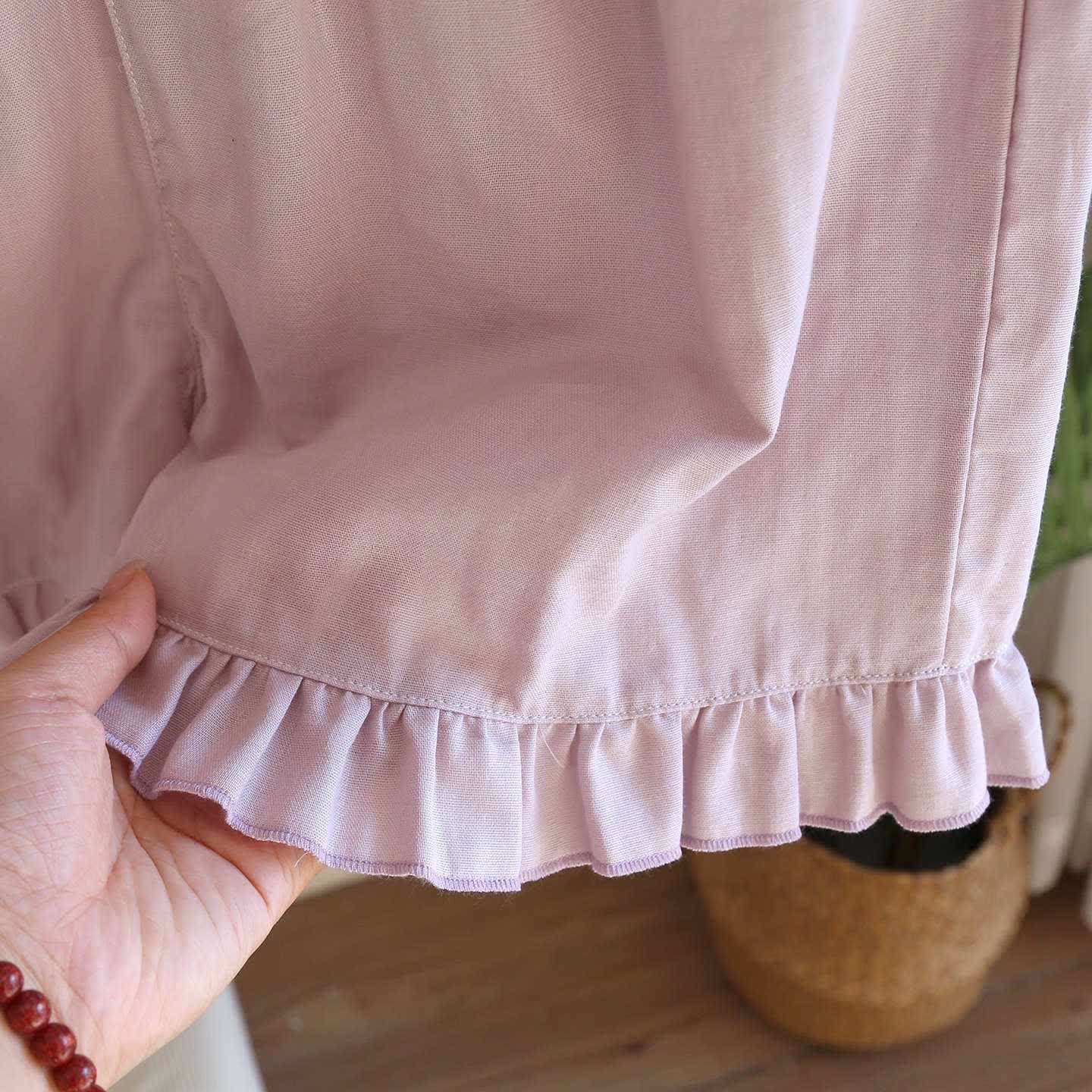Ensemble pyjama débardeur à volants uni - image 11
