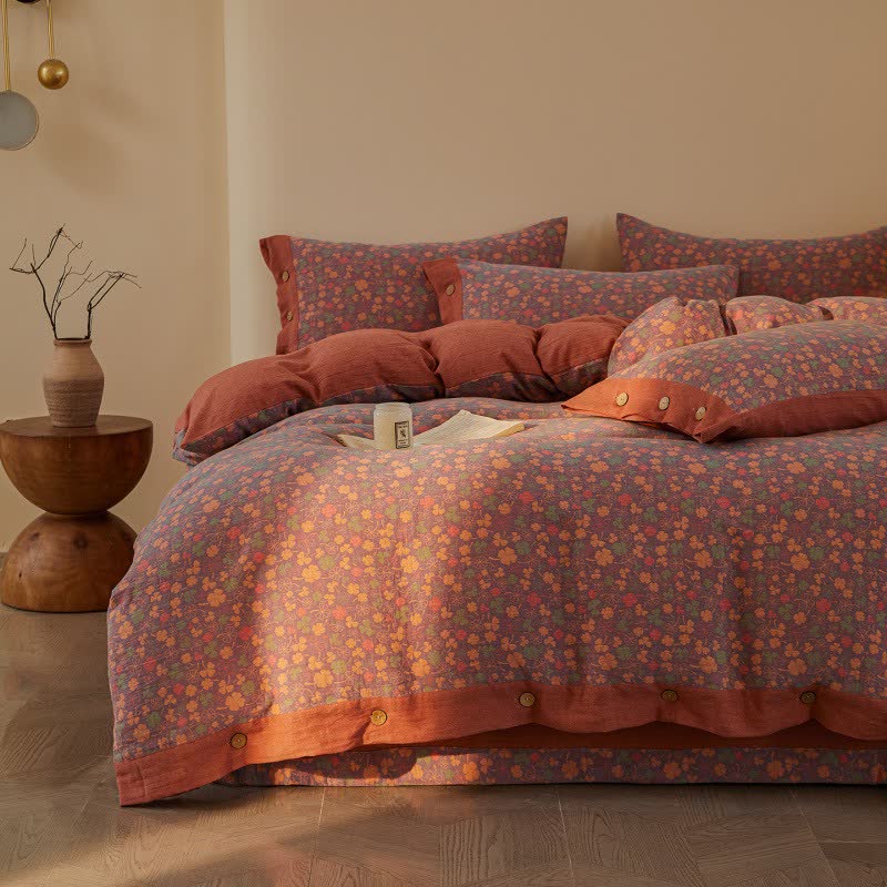 Ensemble de literie Lucky Clover en double gaze de coton (4 pièces) - image 2