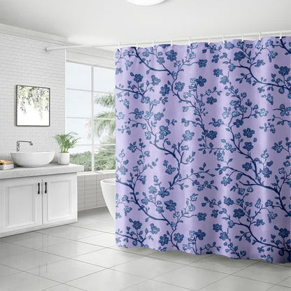 Rideau de douche à motifs floraux - image 1