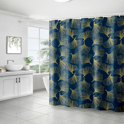 Rideau de douche à motif de fleurs de ginkgo - image 1