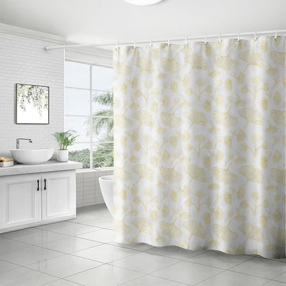 Rideau de douche à motif inspiré du ginkgo - image 5