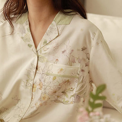 Ensemble de vêtements d'intérieur à manches longues et à motif floral rustique - image 7