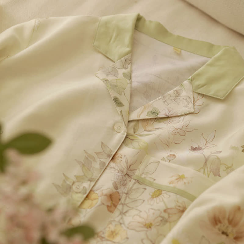 Ensemble de vêtements d'intérieur à manches longues et à motif floral rustique - image 10