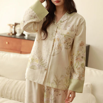 Ensemble de vêtements d'intérieur à manches longues et à motif floral rustique - image 5