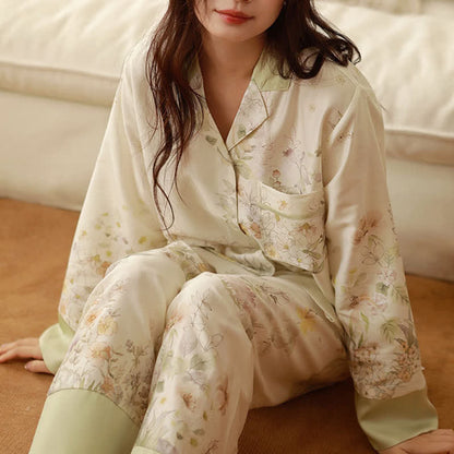 Ensemble de vêtements d'intérieur à manches longues et à motif floral rustique - image 6