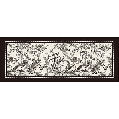 Tapis vintage élégant à motif floral - Noir - 100 cm x 200 cm - image 9