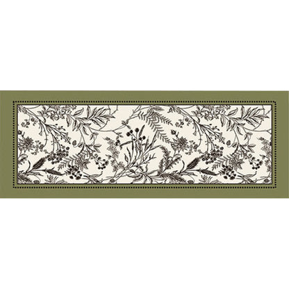 Tapis vintage élégant à motif floral - Vert - 100 cm x 200 cm - image 1