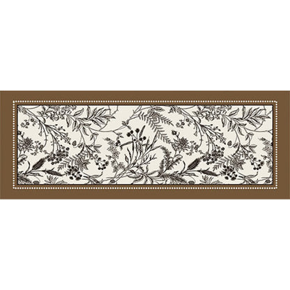 Tapis vintage élégant à motif floral - Café - 100 cm x 200 cm - image 5