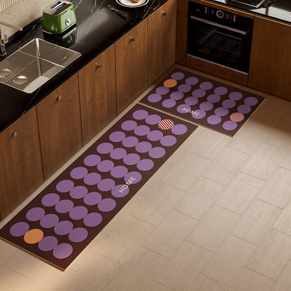 Tapis de cuisine géométrique à pois - Violet - 45 cm x 180 cm - image 4