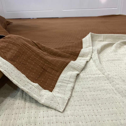 Couvre-lit en double gaze de coton à motif à pois minimaliste - image 3