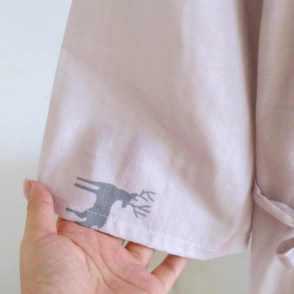 Ensemble kimono en gaze de coton à motif de cerf - image 8
