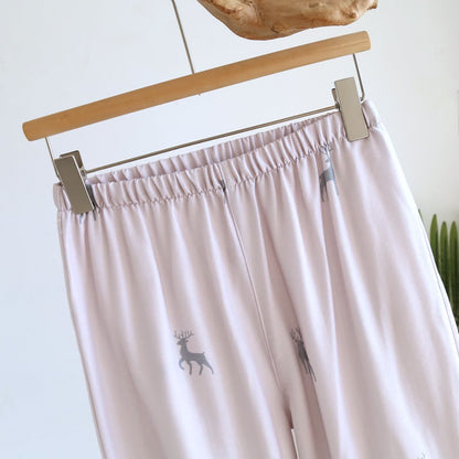 Ensemble kimono en gaze de coton à motif de cerf - image 9