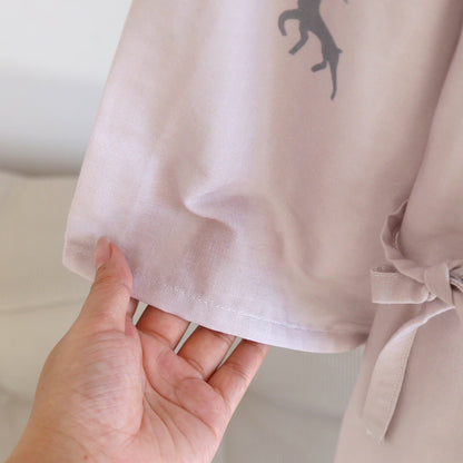 Peignoir de style kimono en gaze de coton à motif de cerf pour couples - image 9