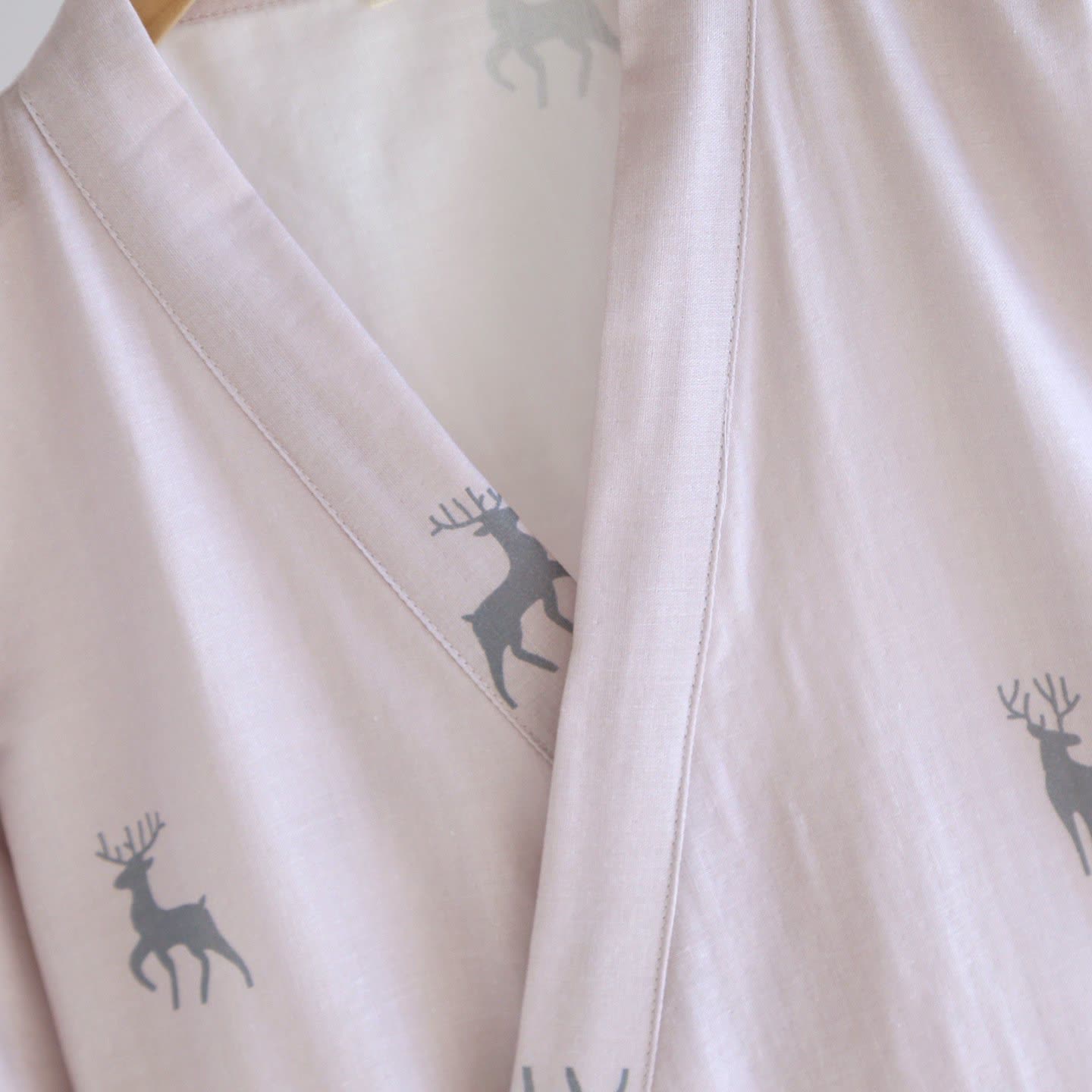 Peignoir de style kimono en gaze de coton à motif de cerf pour couples - image 5